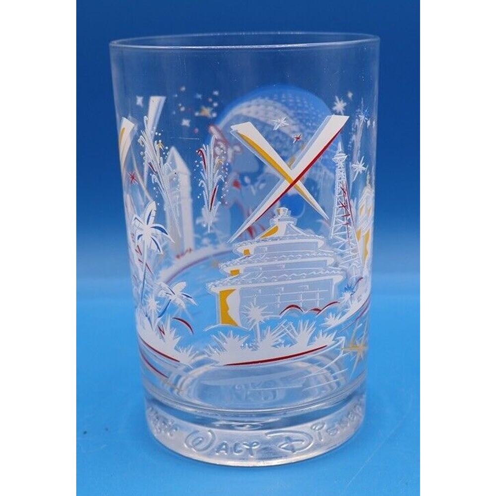 WALT DISNEY WORLD Glass Cup Remember the Magic‎ 25th Anniversary MICKEY MOUSE 5" - Picture 3 of 8